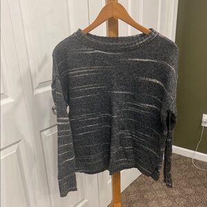 a.n.a Charcoal and Cream Women's Crew Neck Sweater
